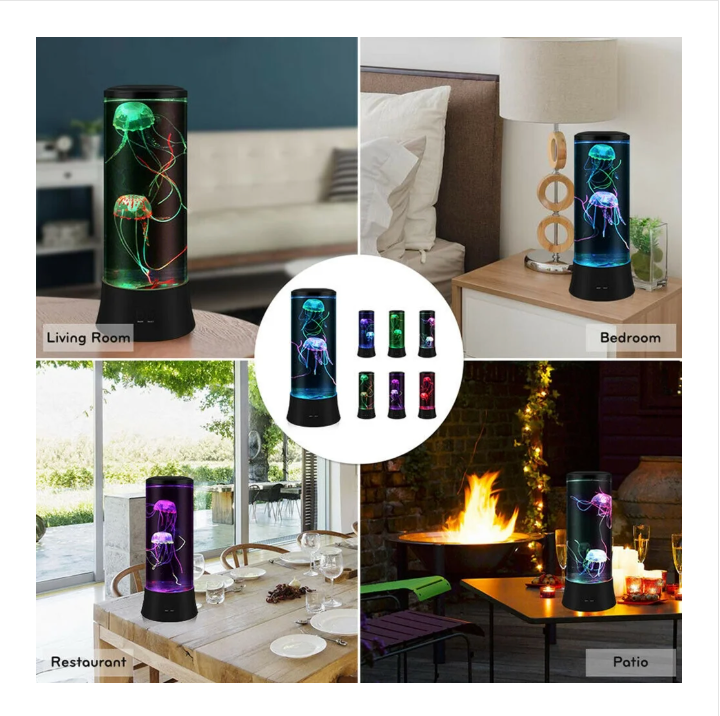 Ocean Drift Jellyfish Lamp – 17-Color LED Light with Remote & Water Ripple Projection