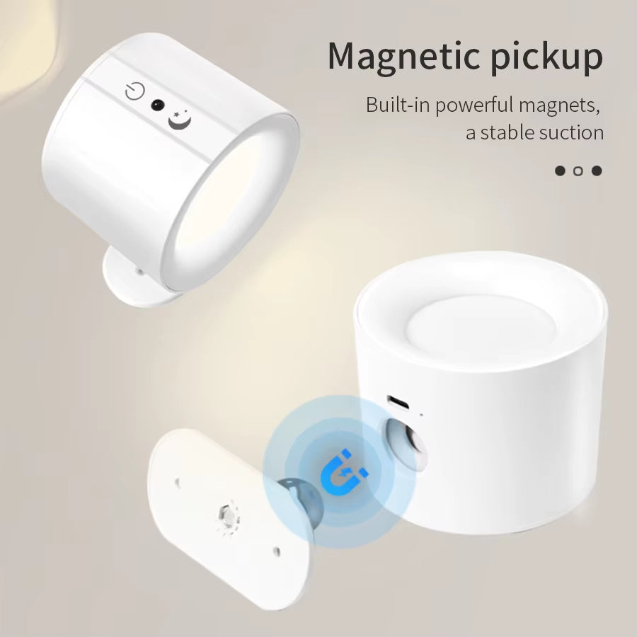 LumaFlex Dual LED Wall Scone – 360° Touch + Remote Control Rechargeable Light