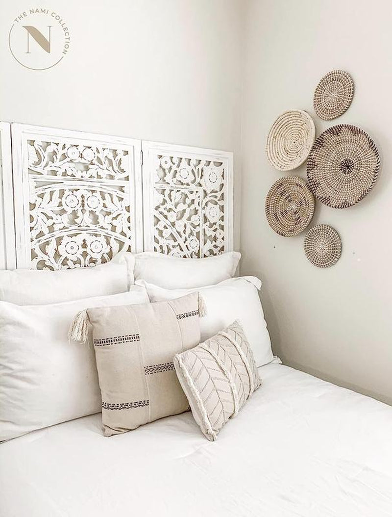 Nami Boho Wall Basket Set – Handwoven Seagrass & Rattan Wall Art