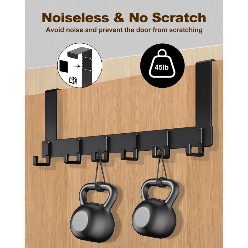 CliffHook – Over-the-Door Organizer Rack with 6 Heavy-Duty Hooks
