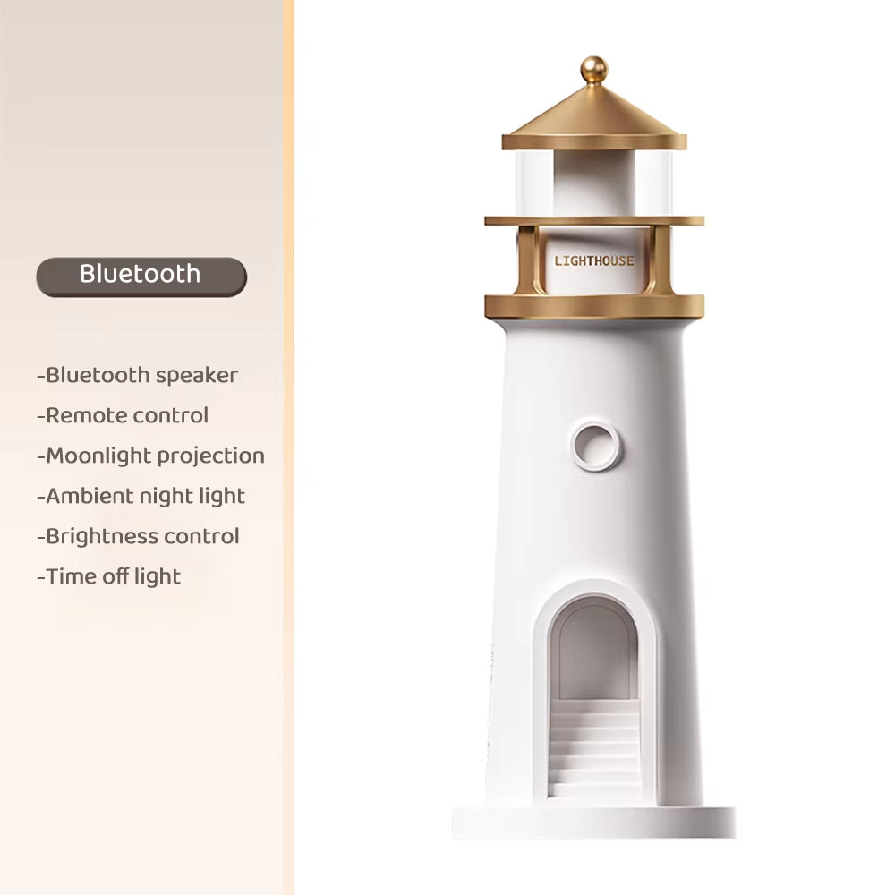 🌙 Lighthouse Moon Projection Lamp: 3-in-1 Magic for Your Space