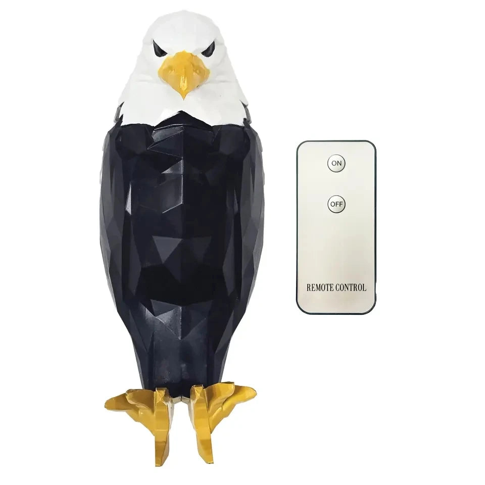 Majestic Bald Eagle Wall Light - Battery-Powered Decorative Lamp for Hallways, Bedrooms & Living Rooms
